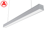 Светодиодный линейный светильник с аварийным блоком БАП Эколюмен Ритейл-БАП